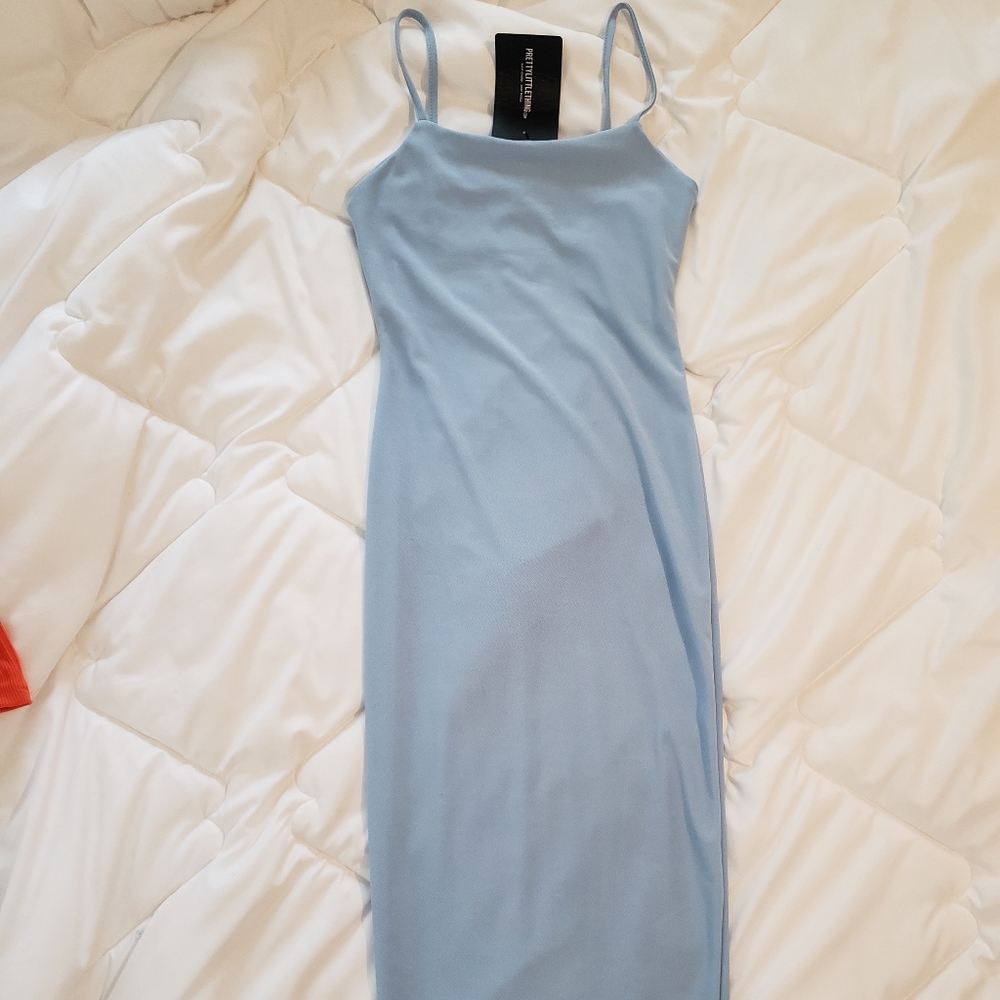 LIGHT BLUE BODYCON DRESS NWT